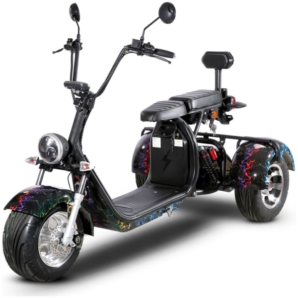 Elektrická Harley koloběžka CityCoco SC09-blesky-zepředu-2