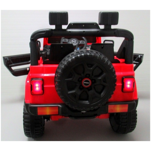 Elektrické autíčko Jeep X10-červené-zezadu