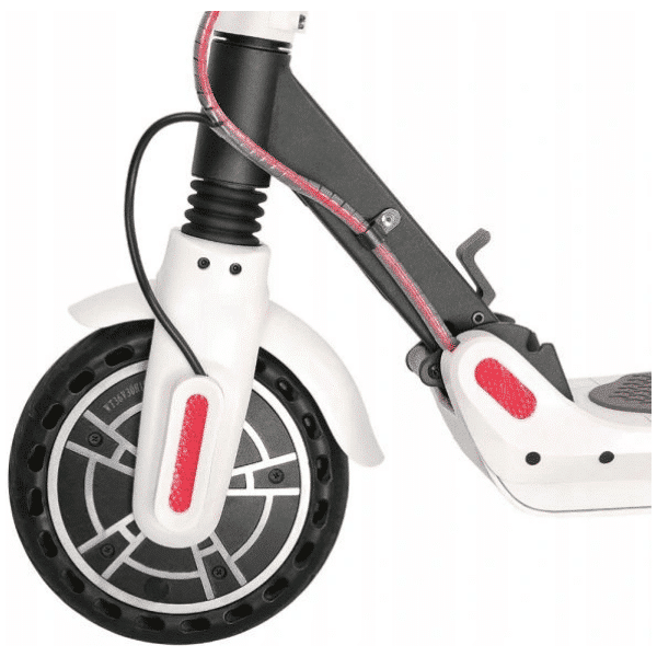 Elektrická koloběžka Kugoo ES2 Smart-bílá-přední kolo