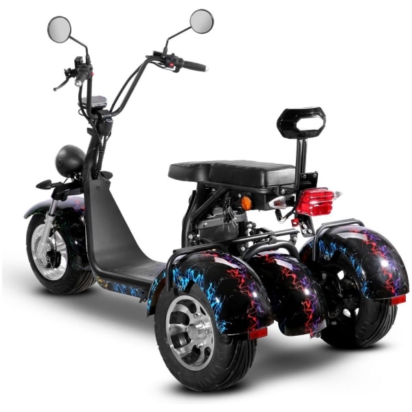 Elektrická Harley koloběžka CityCoco SC09-blesky-zezadu-2