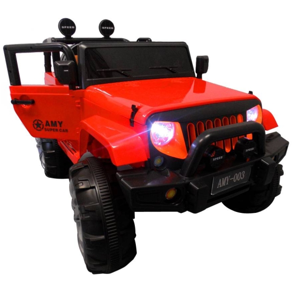 Elektrické autíčko Velký Jeep X3-červený-zepředu