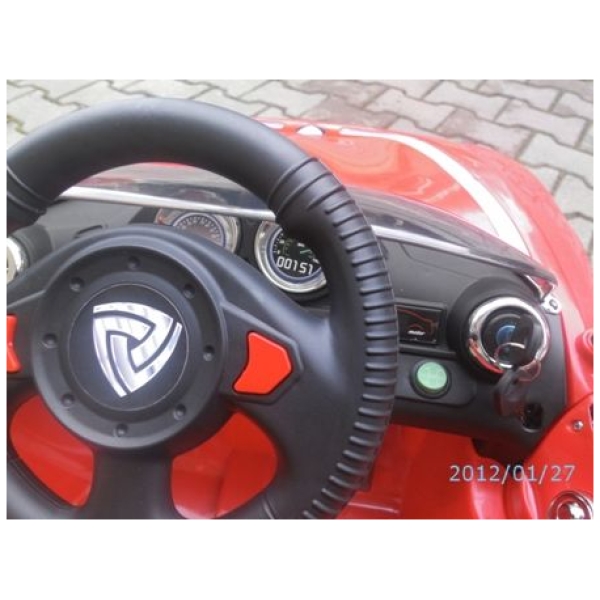 Elektrické autíčko Kabriolet B3-červené-volant