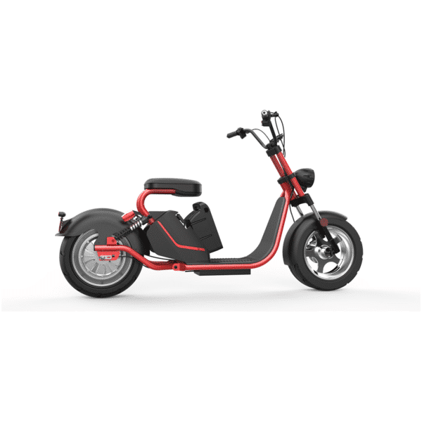 Elektrická Harley koloběžka CityCoco H3 s CE-červená-zboku-2