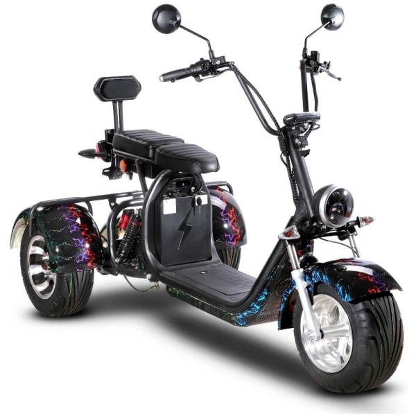 Elektrická Harley koloběžka CityCoco SC09-blesky-zboku-2
