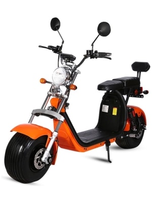Elektrická Harley koloběžka CityCoco SC11+ s CE-oranžová-zepředu-2