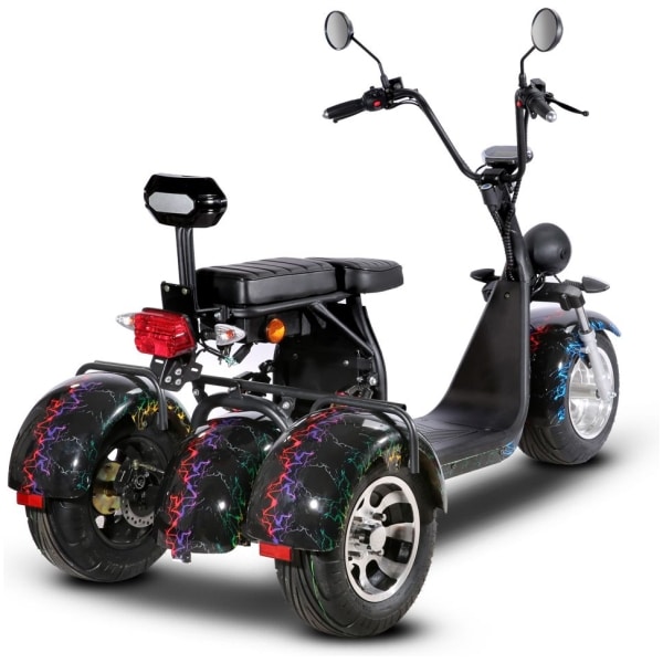 Elektrická Harley koloběžka CityCoco SC09-blesky-zezadu-2