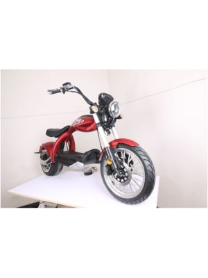 Elektrická Harley koloběžka CityCoco M4-červená-zepředu-3