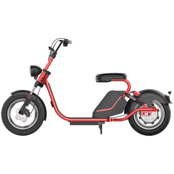 Elektrická Harley koloběžka CityCoco H3 s CE-červená-zboku