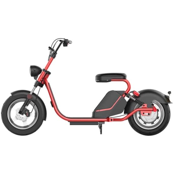 Elektrická Harley koloběžka CityCoco H3 s CE-červená-zboku-3