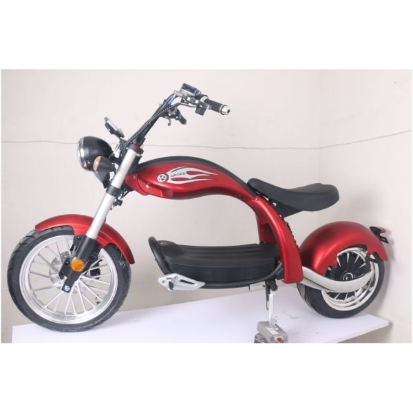Elektrická Harley koloběžka CityCoco M4-červená-zboku-2