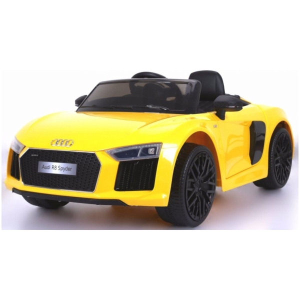 Elektrické autíčko Audi R8 Spyder-žluté-zepředu