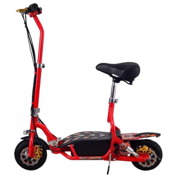 Elektrická koloběžka X-Scooters SMART 350-červená-zboku