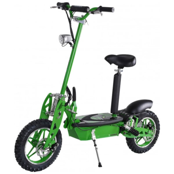 Elektrická koloběžka X-Scooters XT02-zelená-zepředu
