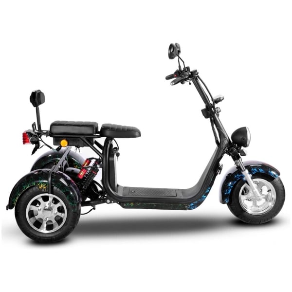 Elektrická Harley koloběžka CityCoco SC09-blesky-zboku-4
