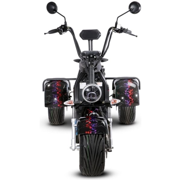 Elektrická Harley koloběžka CityCoco SC09-blesky-zepředu-3